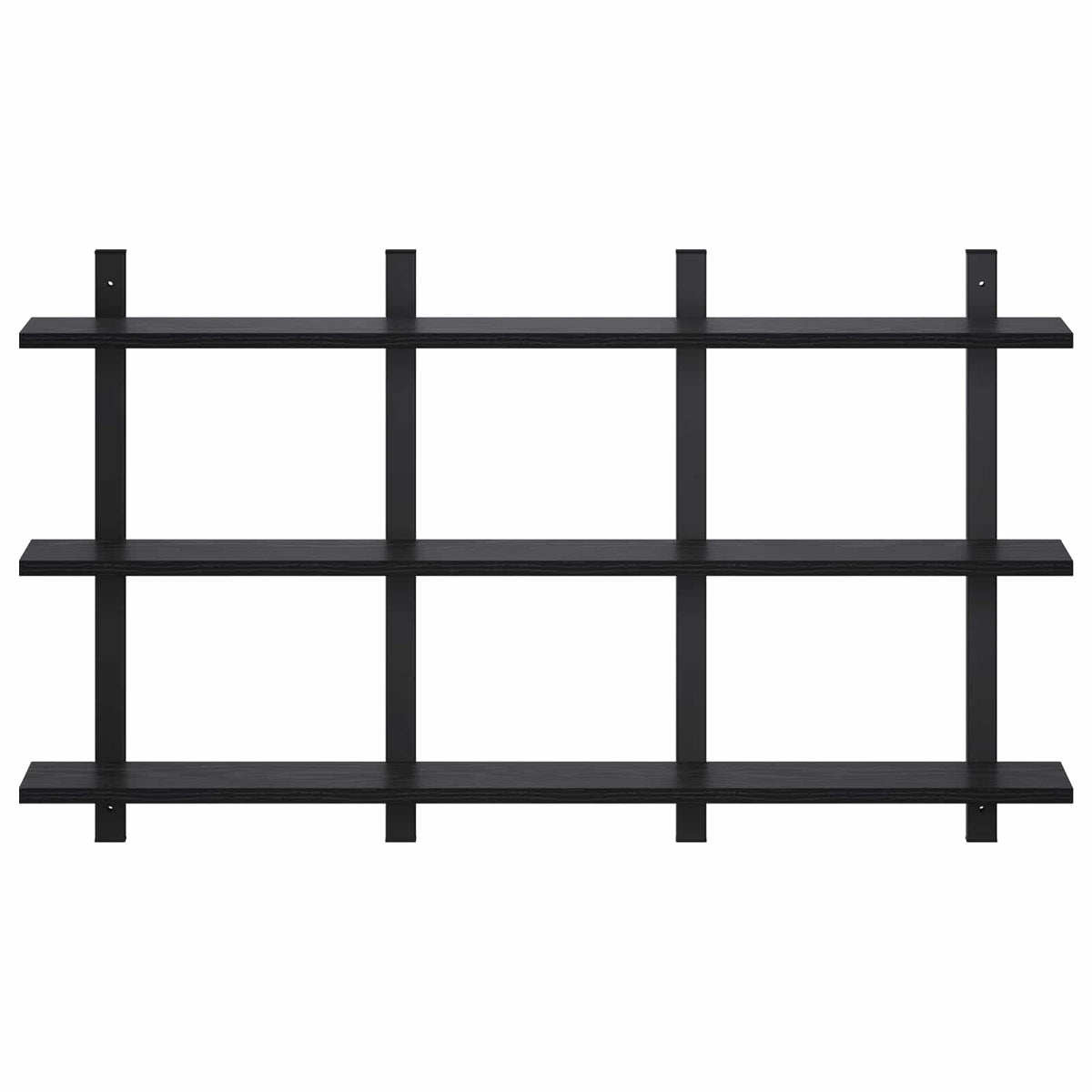 vidaXL Wall Shelf Black Oak 102 x 13.5 x 58 cm Engineered Wood