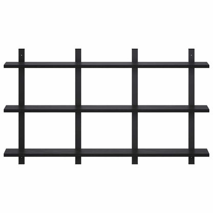 vidaXL Wall Shelf Black Oak 102 x 13.5 x 58 cm Engineered Wood