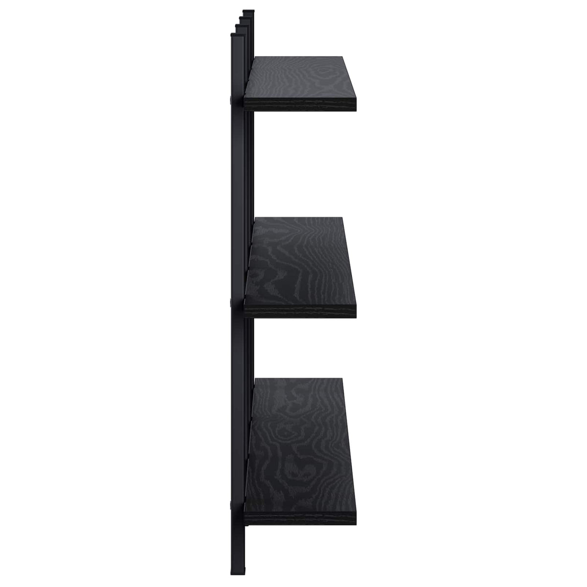 vidaXL Wall Shelf Black Oak 102 x 13.5 x 58 cm Engineered Wood