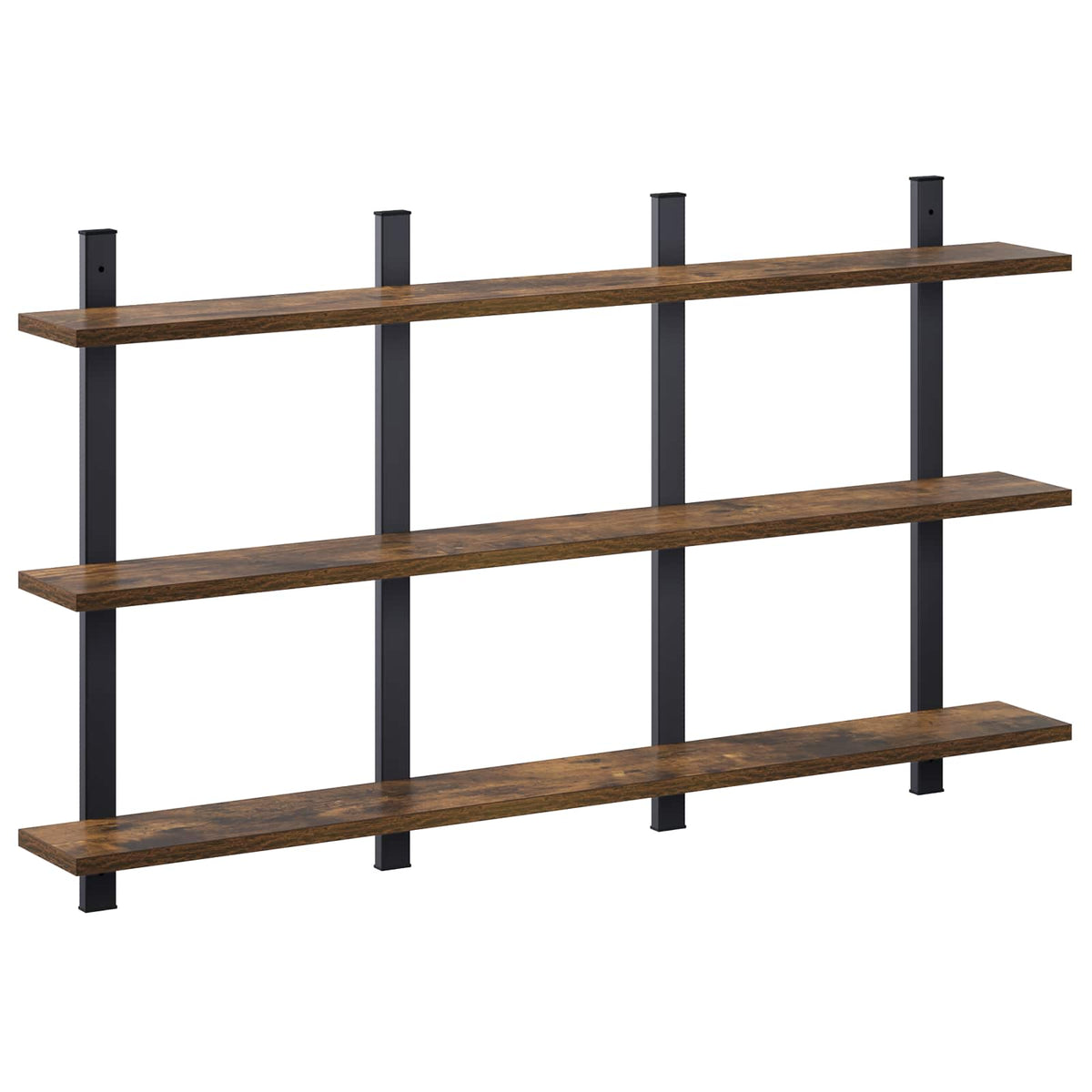 vidaXL Wall Shelf Smoked Oak 102 x 13.5 x 58 cm Engineered Wood