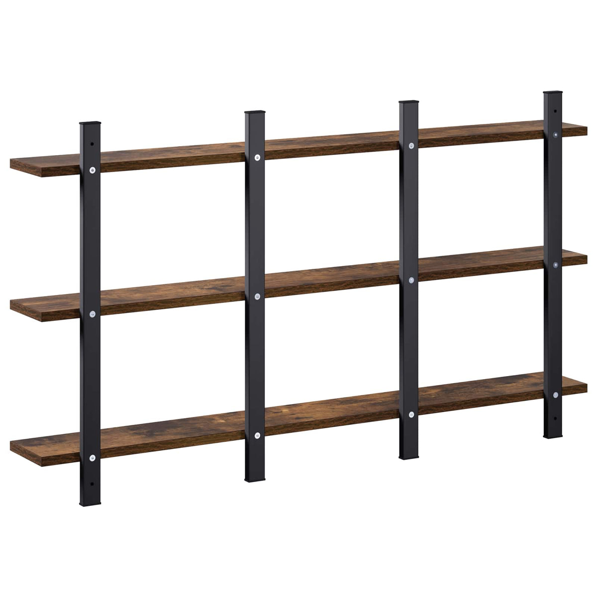 vidaXL Wall Shelf Smoked Oak 102 x 13.5 x 58 cm Engineered Wood