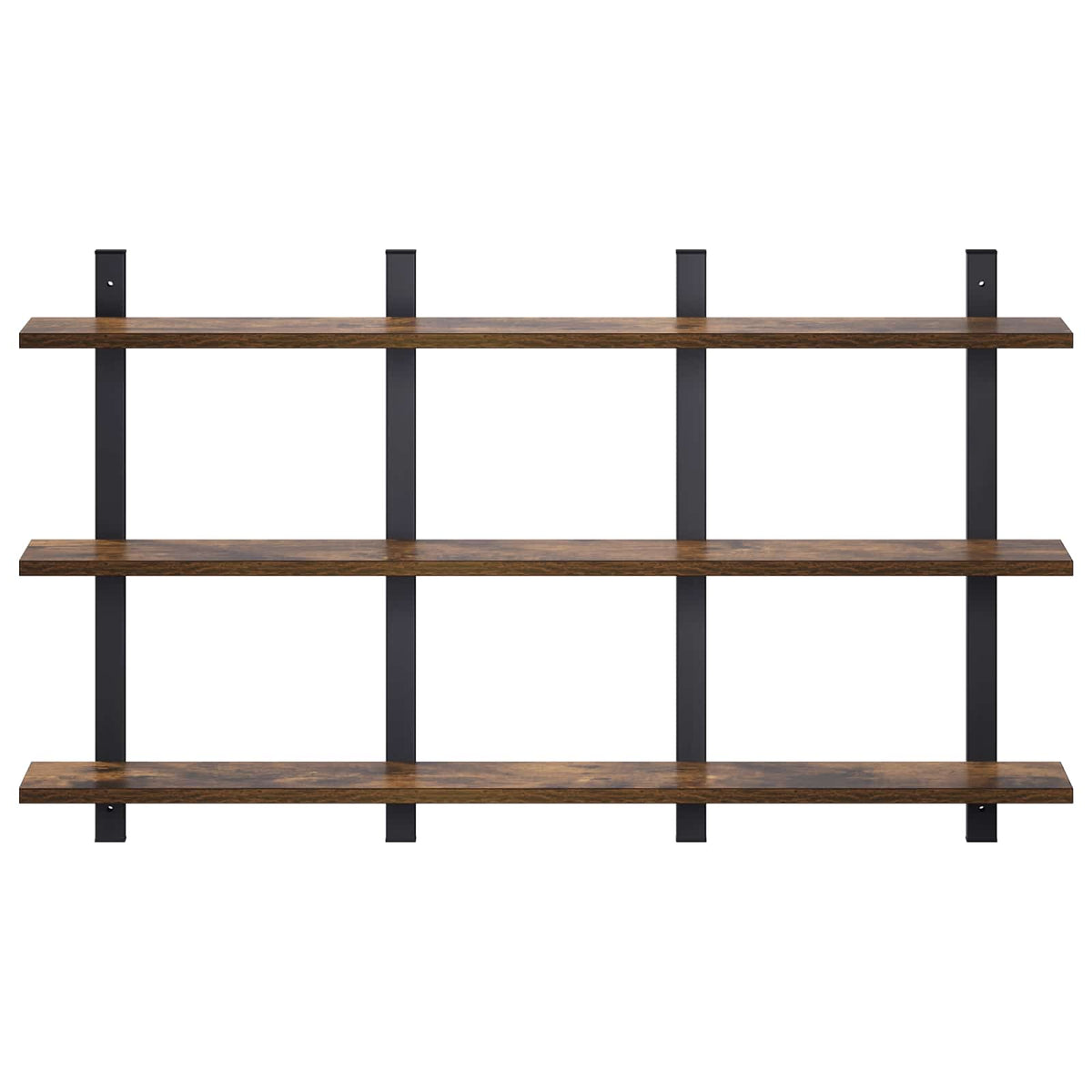 vidaXL Wall Shelf Smoked Oak 102 x 13.5 x 58 cm Engineered Wood