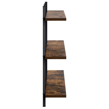 vidaXL Wall Shelf Smoked Oak 102 x 13.5 x 58 cm Engineered Wood