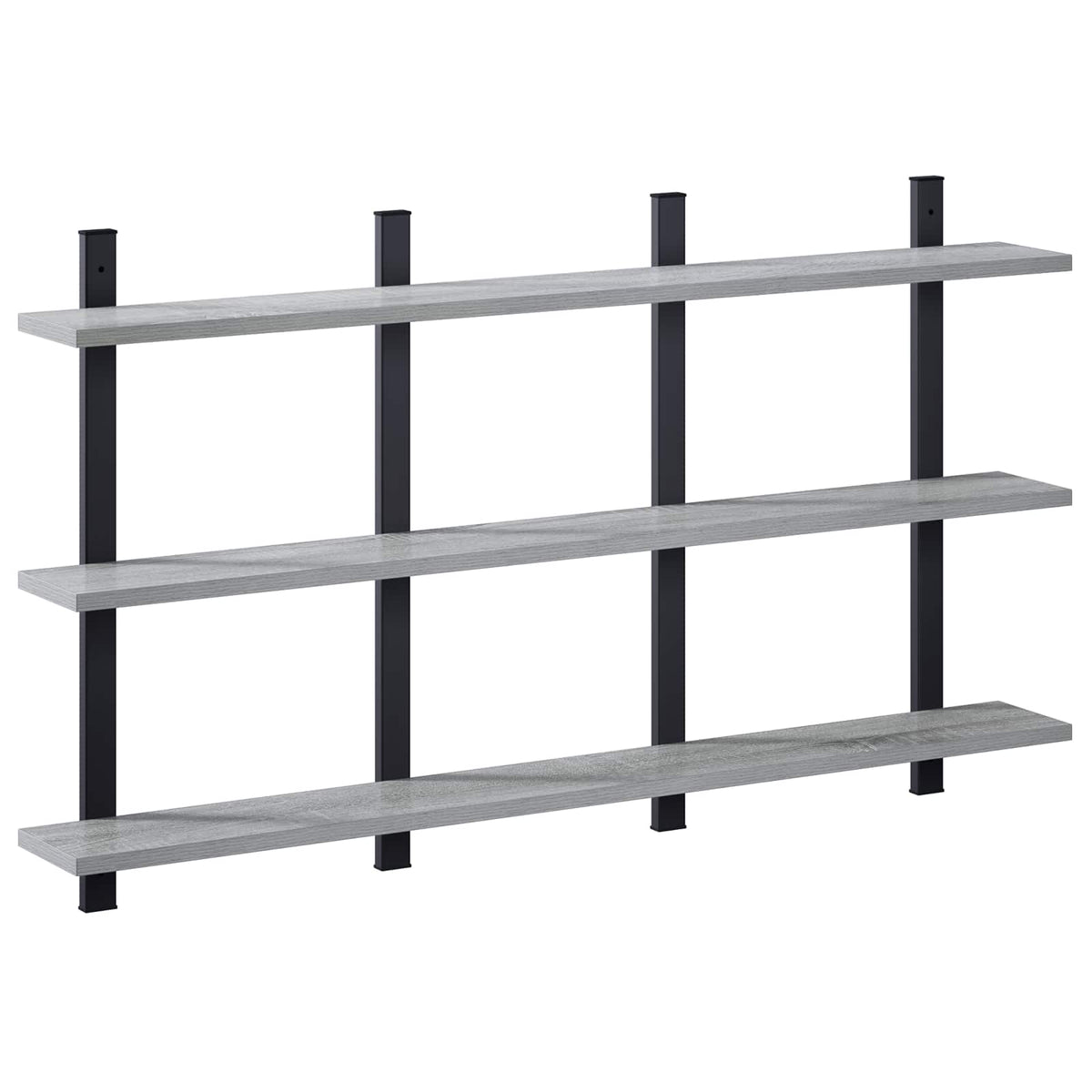 vidaXL Wall Shelf Grey Sonoma 102 x 13.5 x 58 cm Engineered Wood
