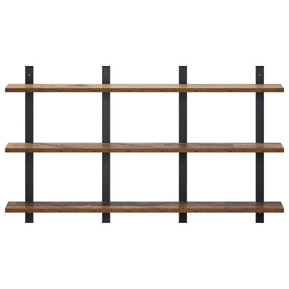 vidaXL Wall Shelf Old Wood 102 x 13.5 x 58 cm Engineered Wood