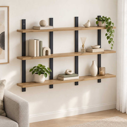 vidaXL Wall Shelf Artisan Oak 102 x 13.5 x 58 cm Engineered Wood