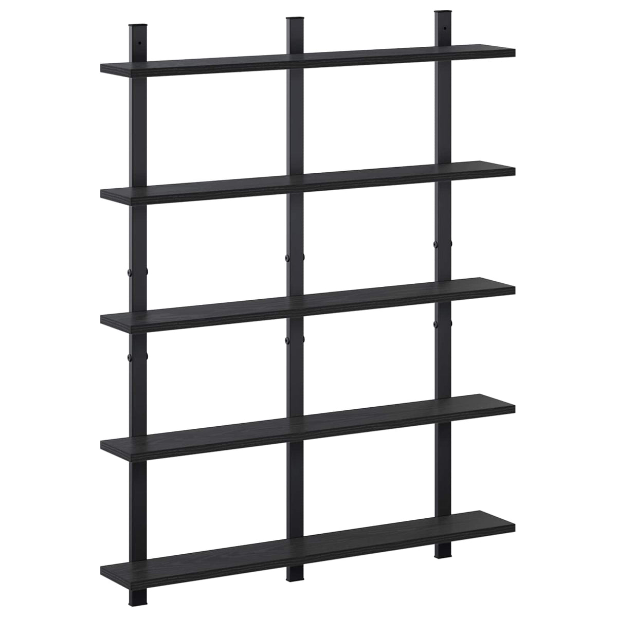 vidaXL Wall Shelf Black Oak 79.5 x 13.5 x 102 cm Engineered Wood