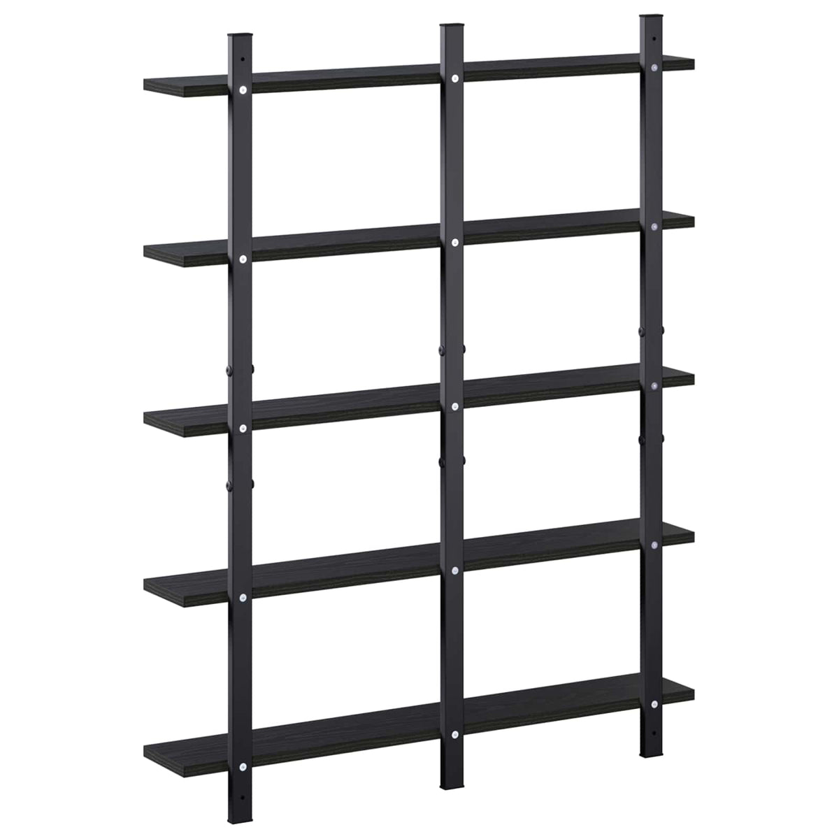 vidaXL Wall Shelf Black Oak 79.5 x 13.5 x 102 cm Engineered Wood