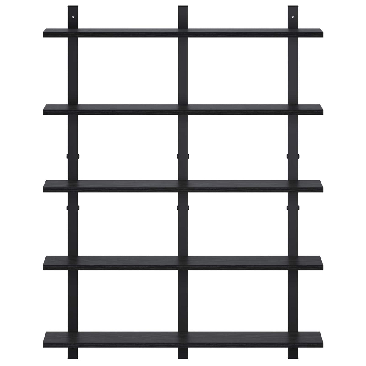 vidaXL Wall Shelf Black Oak 79.5 x 13.5 x 102 cm Engineered Wood