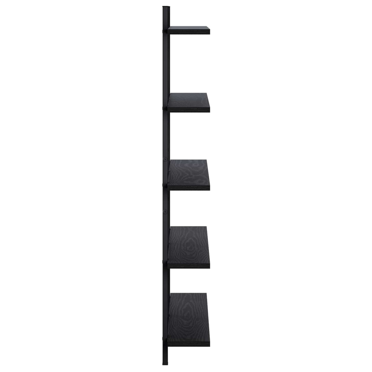 vidaXL Wall Shelf Black Oak 79.5 x 13.5 x 102 cm Engineered Wood
