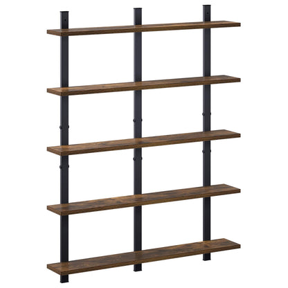 vidaXL Wall Shelf Smoked Oak 79.5 x 13.5 x 102 cm Engineered Wood
