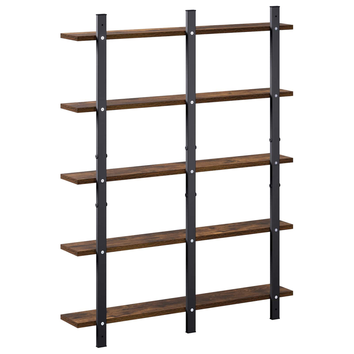 vidaXL Wall Shelf Smoked Oak 79.5 x 13.5 x 102 cm Engineered Wood