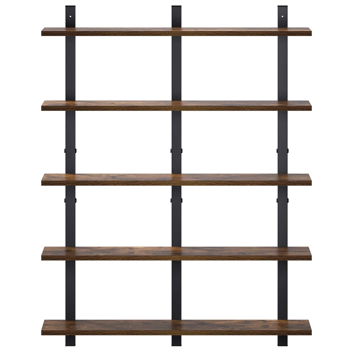 vidaXL Wall Shelf Smoked Oak 79.5 x 13.5 x 102 cm Engineered Wood