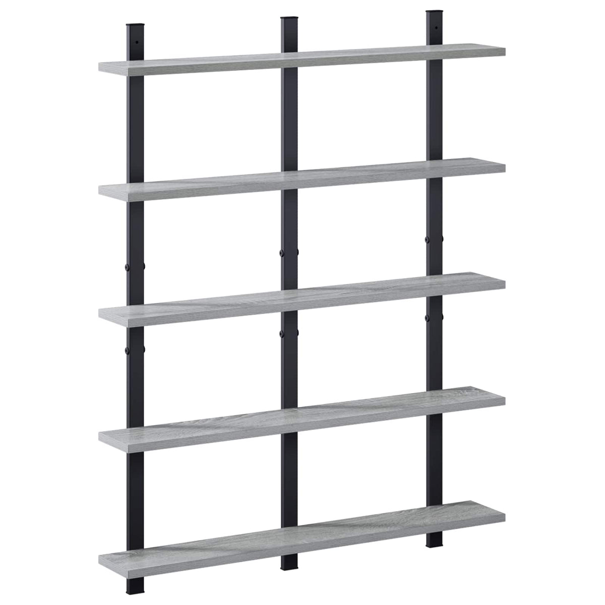 vidaXL Wall Shelf Grey Sonoma 79.5 x 13.5 x 102 cm Engineered Wood