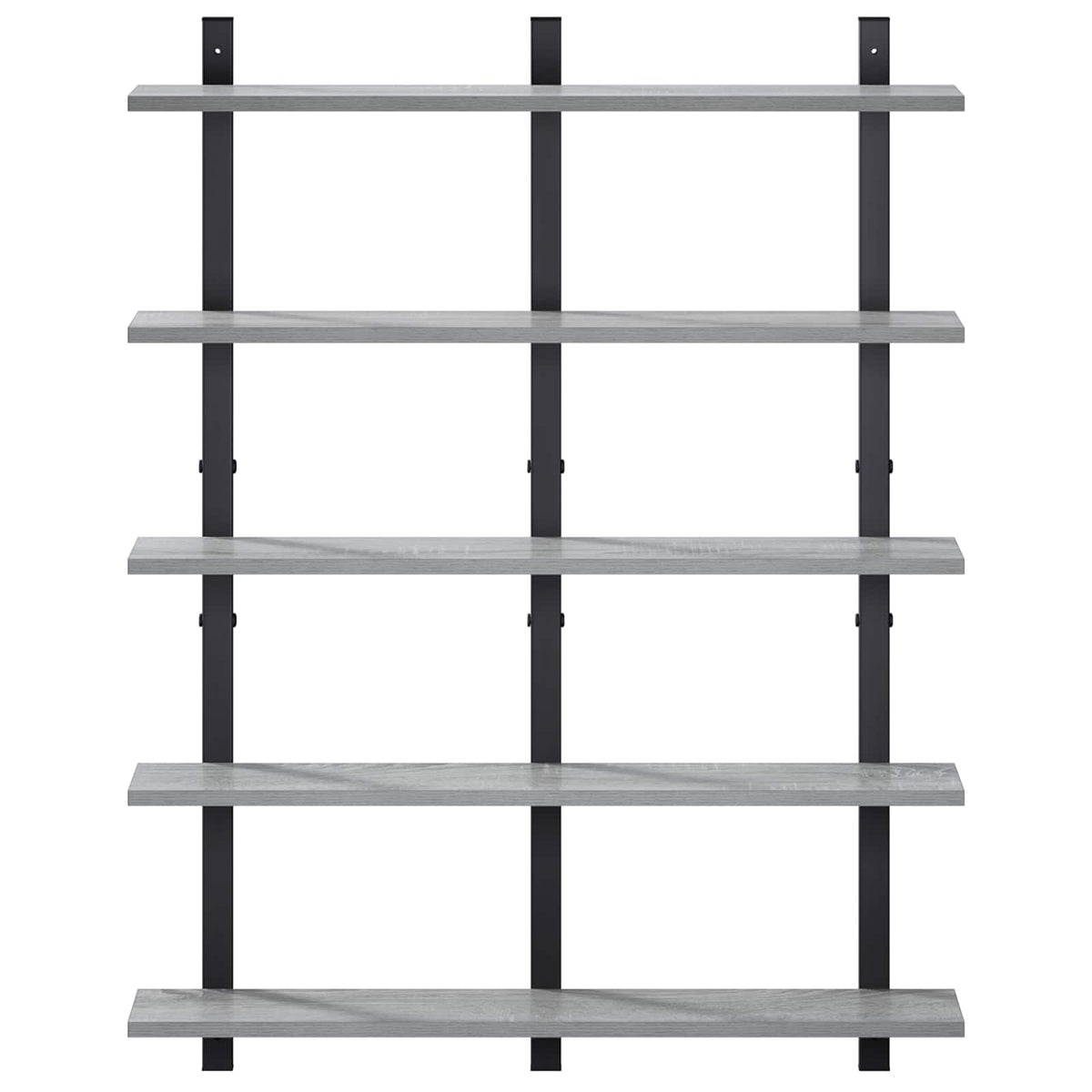 vidaXL Wall Shelf Grey Sonoma 79.5 x 13.5 x 102 cm Engineered Wood