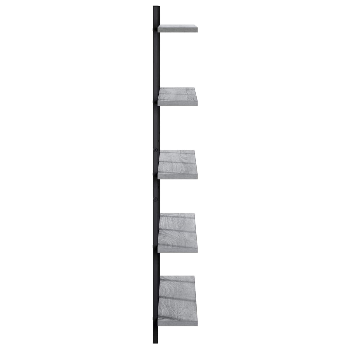 vidaXL Wall Shelf Grey Sonoma 79.5 x 13.5 x 102 cm Engineered Wood