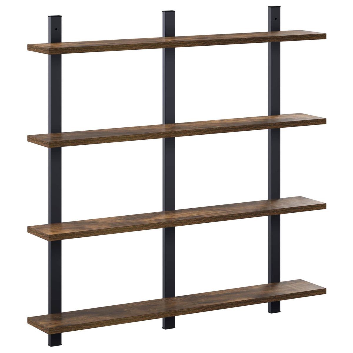 vidaXL Wall Shelf Smoked Oak 79.5 x 13.5 x 80 cm Engineered Wood