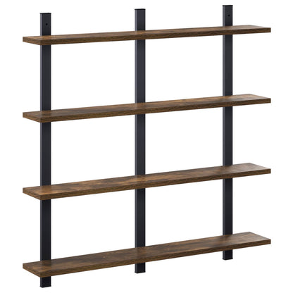 vidaXL Wall Shelf Smoked Oak 79.5 x 13.5 x 80 cm Engineered Wood