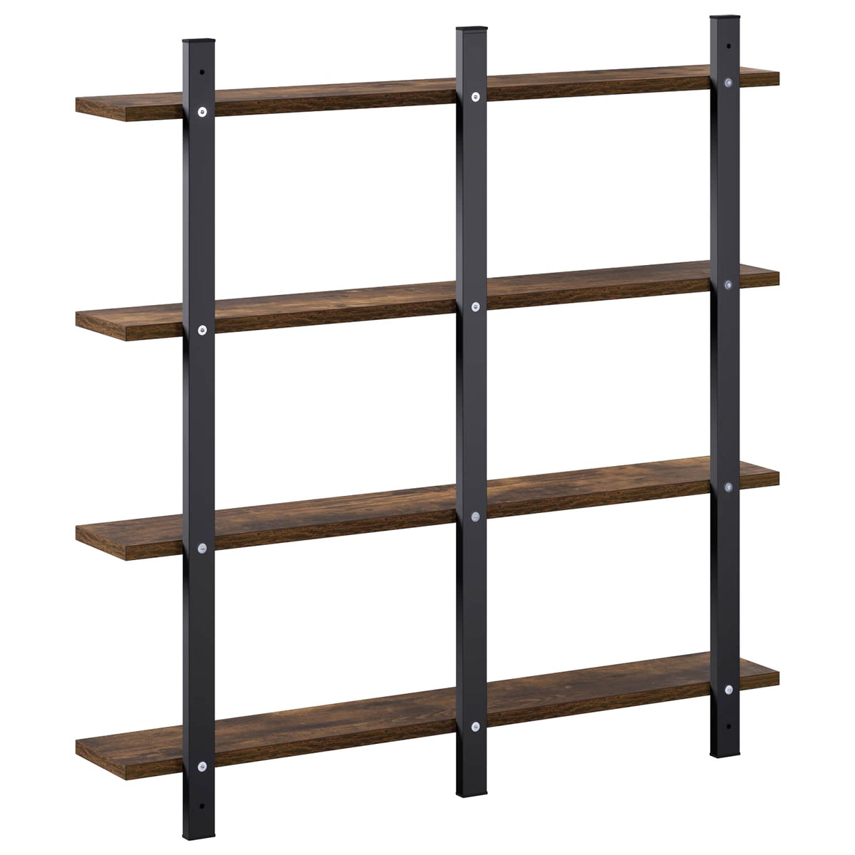 vidaXL Wall Shelf Smoked Oak 79.5 x 13.5 x 80 cm Engineered Wood
