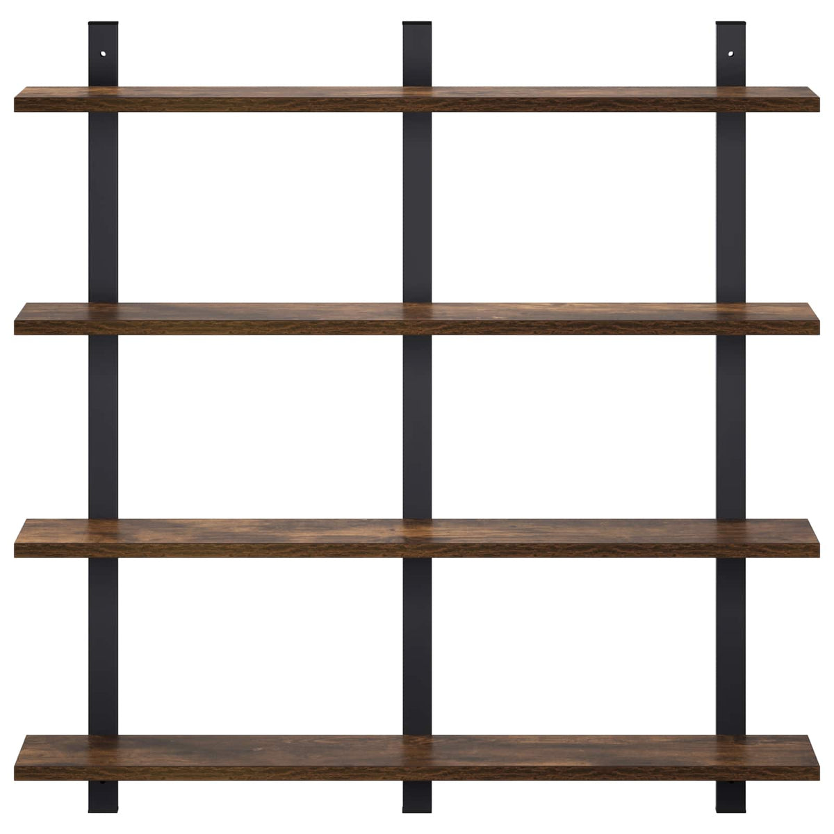 vidaXL Wall Shelf Smoked Oak 79.5 x 13.5 x 80 cm Engineered Wood