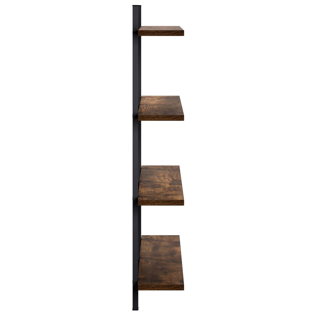 vidaXL Wall Shelf Smoked Oak 79.5 x 13.5 x 80 cm Engineered Wood