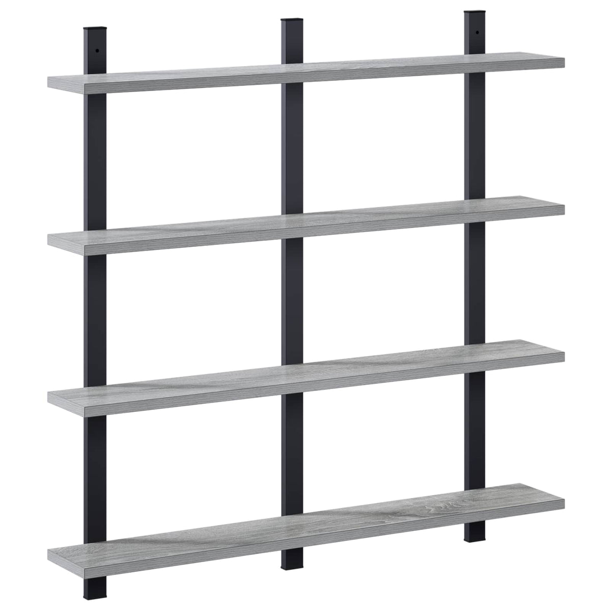 vidaXL Wall Shelf Grey Sonoma 79.5 x 13.5 x 80 cm Engineered Wood