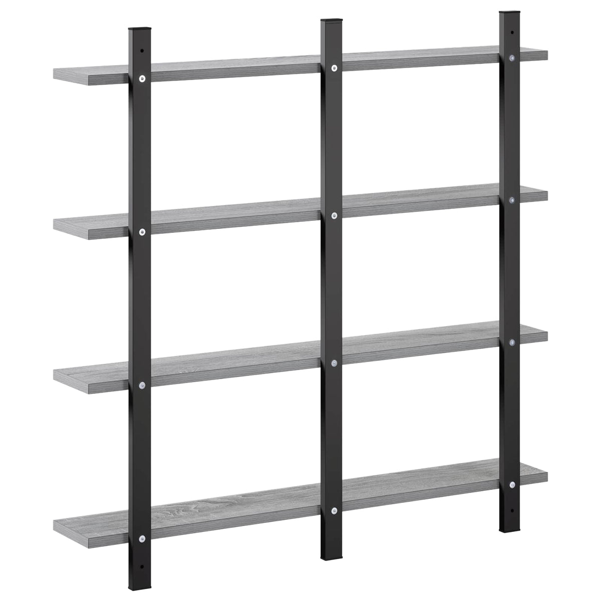 vidaXL Wall Shelf Grey Sonoma 79.5 x 13.5 x 80 cm Engineered Wood