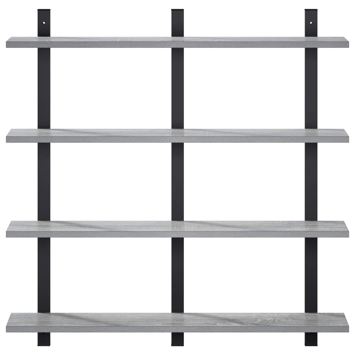 vidaXL Wall Shelf Grey Sonoma 79.5 x 13.5 x 80 cm Engineered Wood