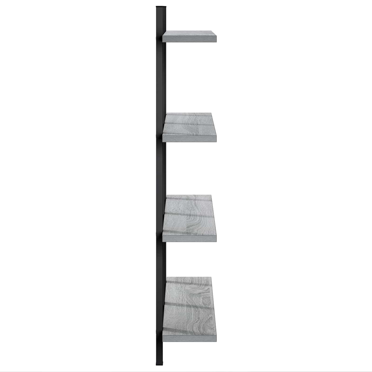 vidaXL Wall Shelf Grey Sonoma 79.5 x 13.5 x 80 cm Engineered Wood