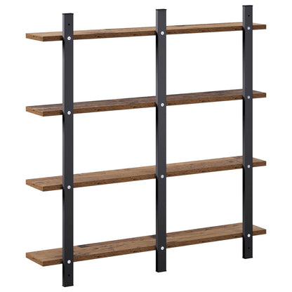 vidaXL Wall Shelf Old Wood 79.5 x 13.5 x 80 cm Engineered Wood