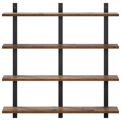 vidaXL Wall Shelf Old Wood 79.5 x 13.5 x 80 cm Engineered Wood