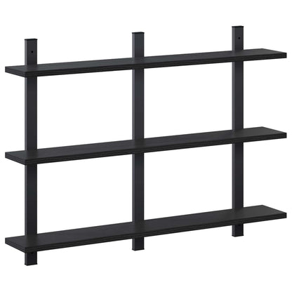 vidaXL Wall Shelf Black Oak 79.5 x 13.5 x 58 cm Engineered Wood