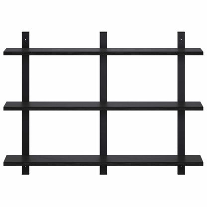 vidaXL Wall Shelf Black Oak 79.5 x 13.5 x 58 cm Engineered Wood