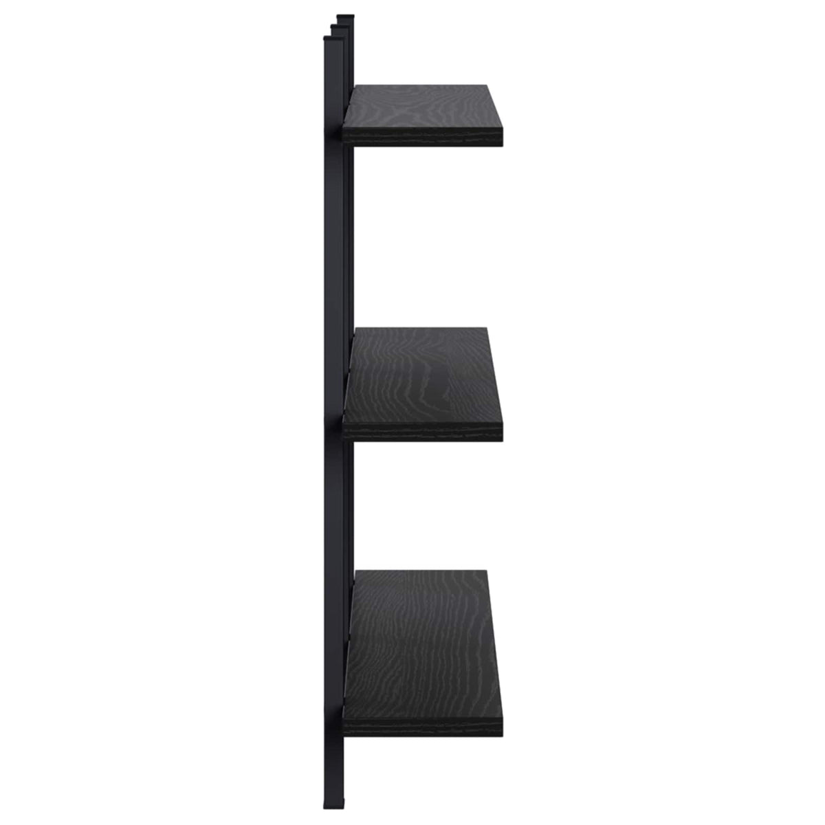 vidaXL Wall Shelf Black Oak 79.5 x 13.5 x 58 cm Engineered Wood