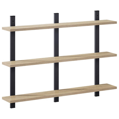 vidaXL Wall Shelf Sonoma Oak 79.5 x 13.5 x 58 cm Engineered Wood