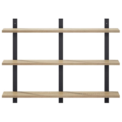 vidaXL Wall Shelf Sonoma Oak 79.5 x 13.5 x 58 cm Engineered Wood