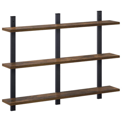 vidaXL Wall Shelf Smoked Oak 79.5 x 13.5 x 58 cm Engineered Wood