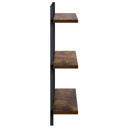 vidaXL Wall Shelf Smoked Oak 79.5 x 13.5 x 58 cm Engineered Wood