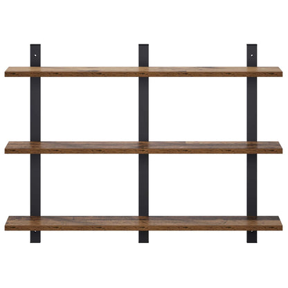 vidaXL Wall Shelf Old Wood 79.5 x 13.5 x 58 cm Engineered Wood