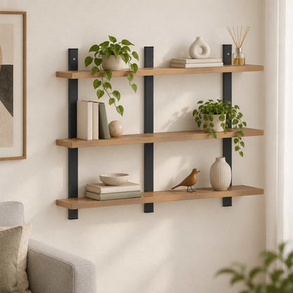 vidaXL Wall Shelf Artisan Oak 79.5 x 13.5 x 58 cm Engineered Wood