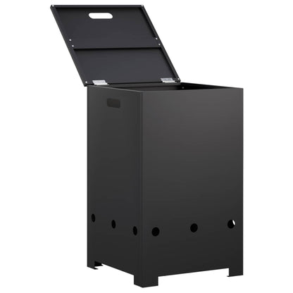 vidaXL Propane Tank Cover 40 x 40 x 66 cm Steel Black