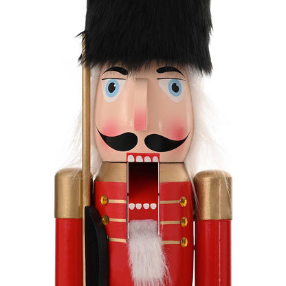 vidaXL Christmas Nutcracker TURKU Red and Black 91 cm