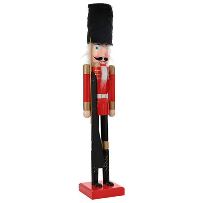 vidaXL Christmas Nutcracker TURKU Red and Black 91 cm