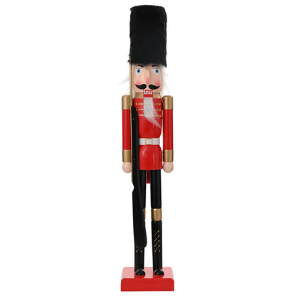 vidaXL Christmas Nutcracker TURKU Red and Black 91 cm