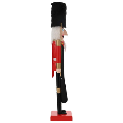 vidaXL Christmas Nutcracker TURKU Red and Black 91 cm