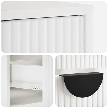 vidaXL TV Cabinet VENRAY 101 x 36.5 x 40 cm High Gloss White