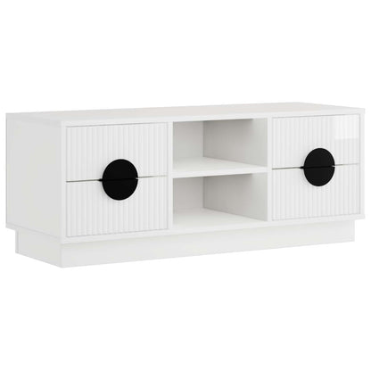 vidaXL TV Cabinet VENRAY 101 x 36.5 x 40 cm High Gloss White