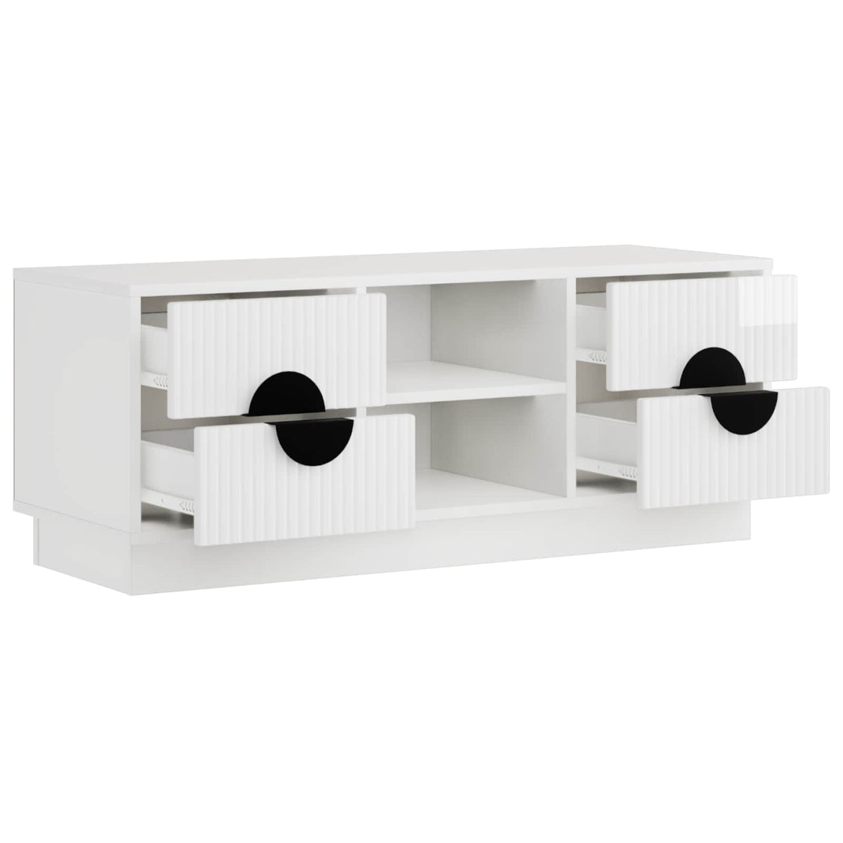 vidaXL TV Cabinet VENRAY 101 x 36.5 x 40 cm High Gloss White