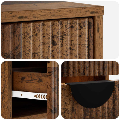 vidaXL TV Cabinet VENRAY 101 x 36.5 x 40 cm Old Wood