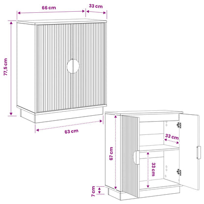 vidaXL Sideboard VENRAY Grey Sonoma 66 x 33 x 77.5 cm Engineered Wood